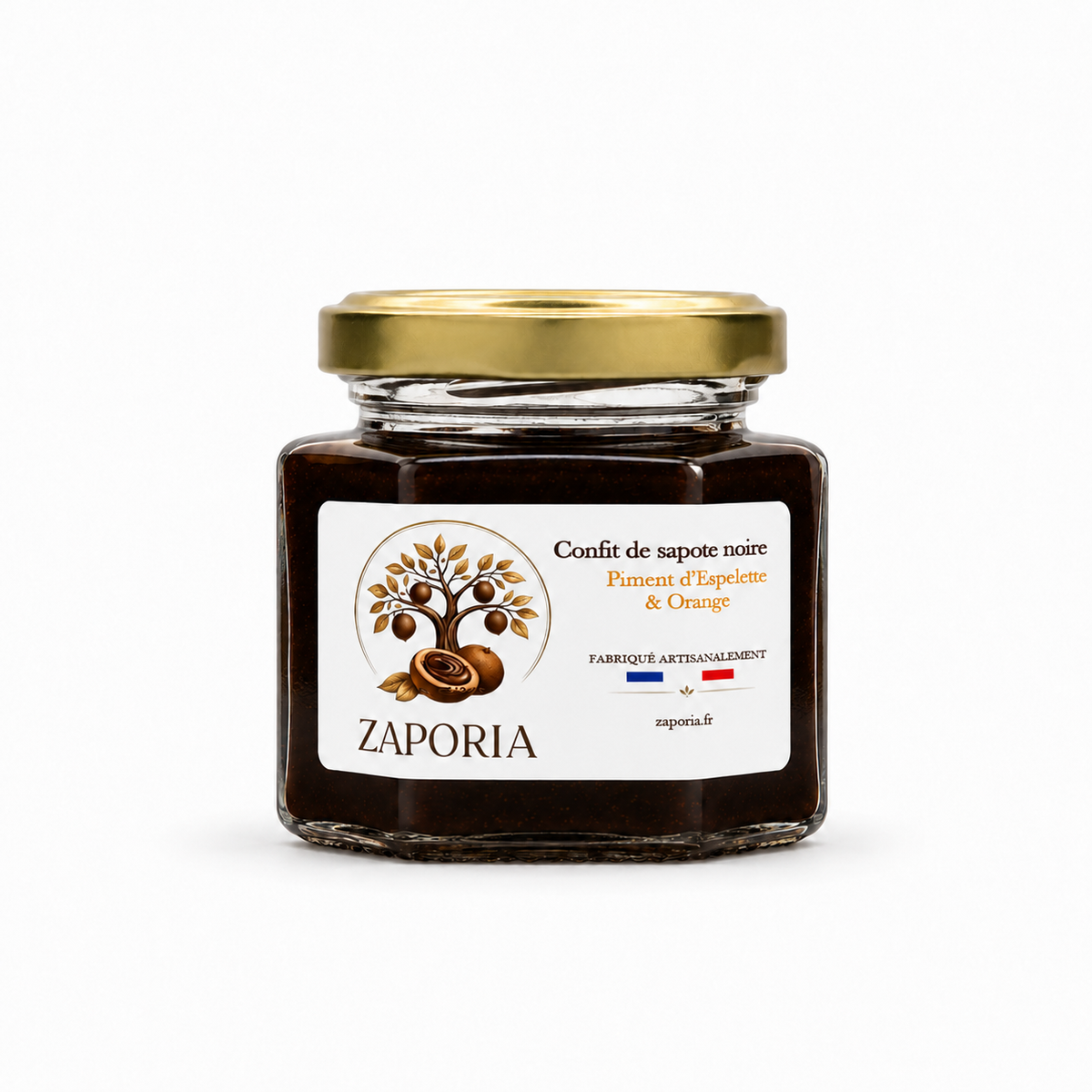 Confit de sapote noire au piment d'Espelette